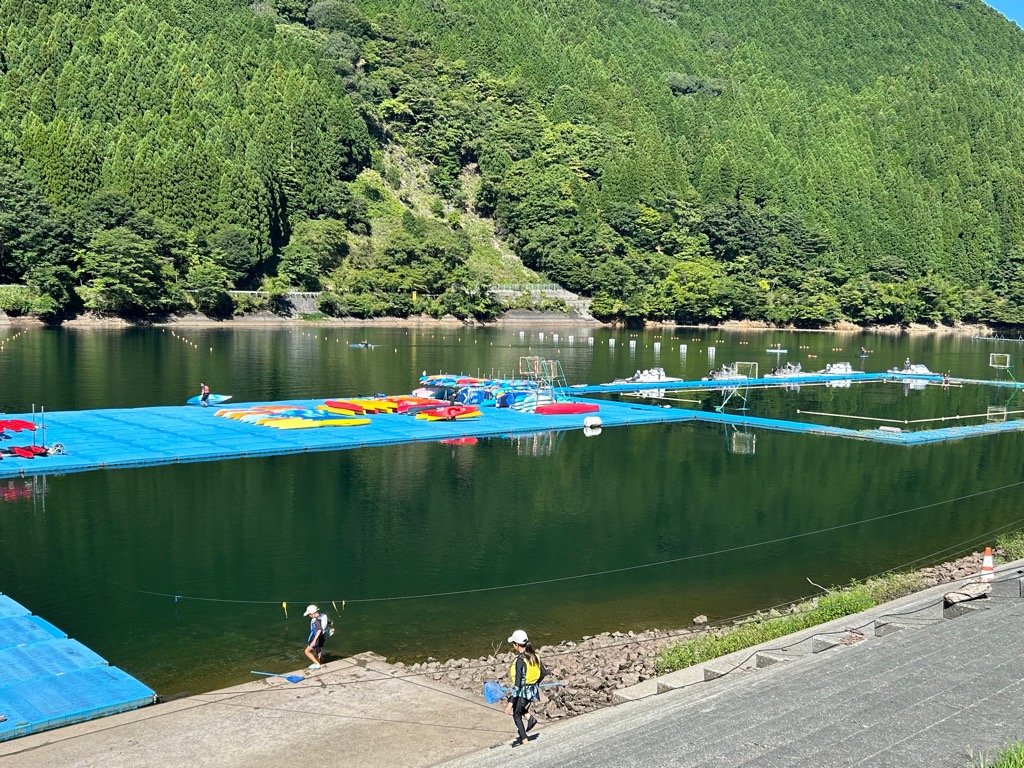 クラゲを発見した音水湖