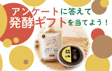 アンケートに答えて発酵ギフトを当てよう!