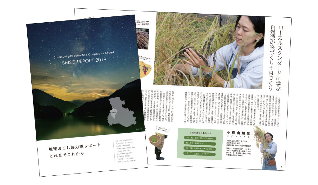 2019年の地域おこし協力隊員らの活動レポートをまとめた冊子の画像