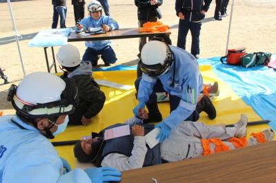 平成30年度宍粟市総合防災訓練応急救護訓練の写真