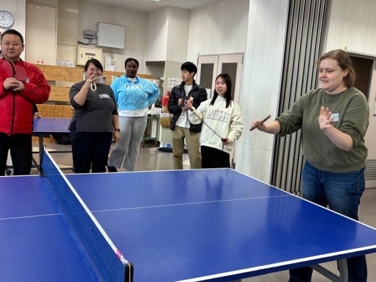 卓球ラリーの様子