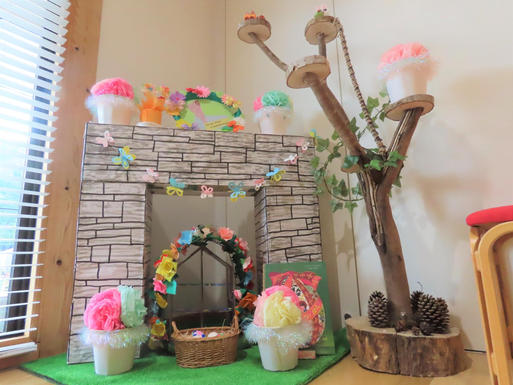 図書室の装飾の一部