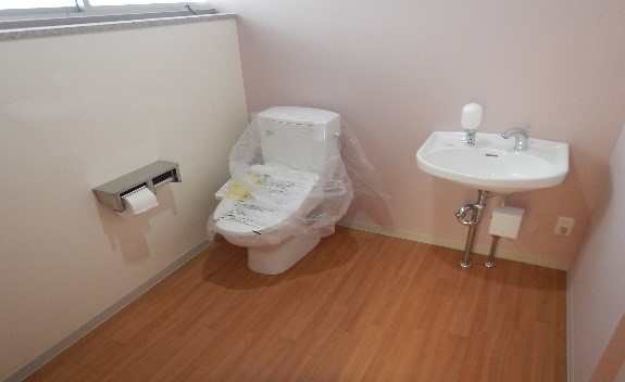 幼児用トイレを改修した大人用トイレの写真