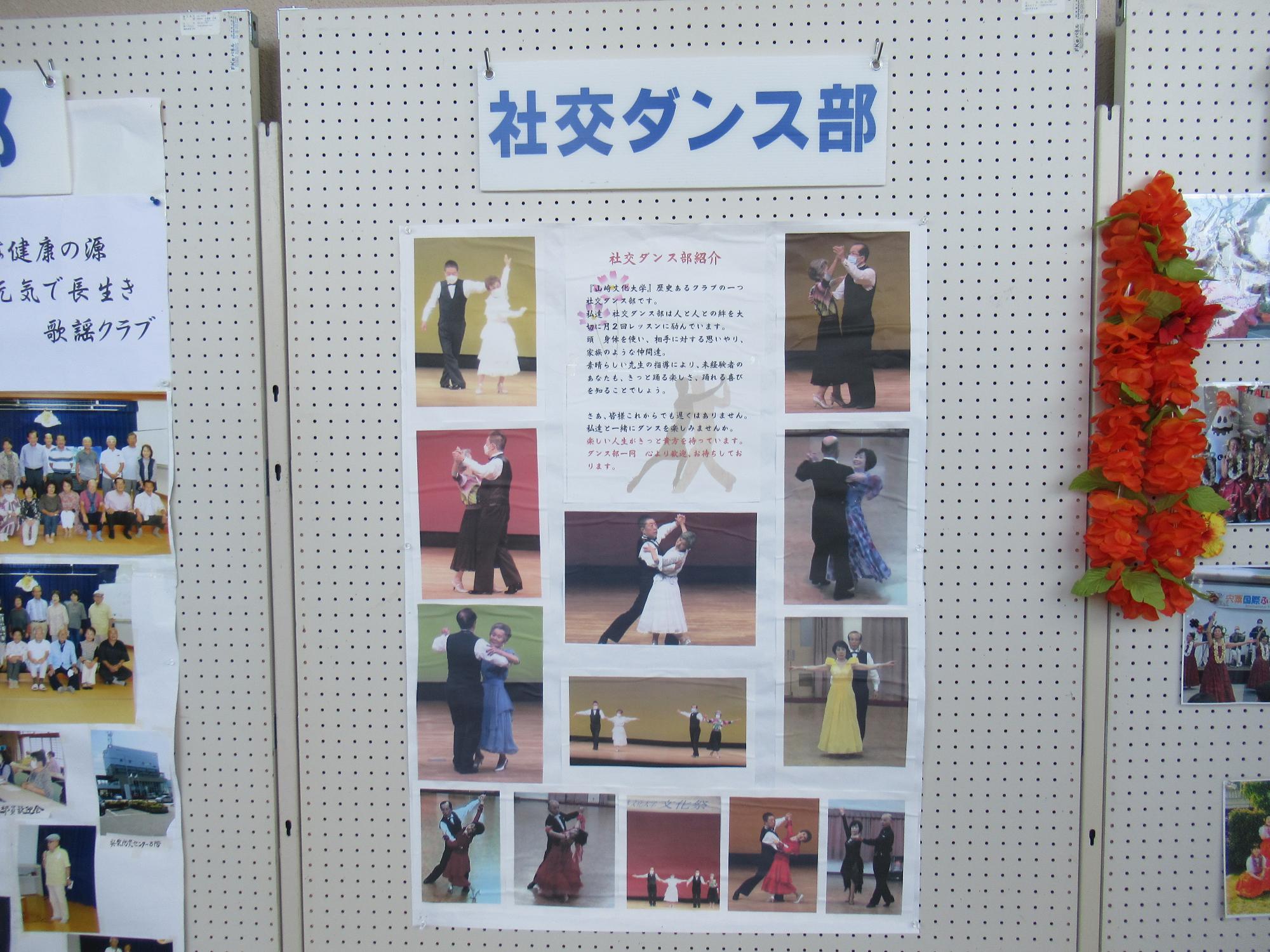 社交ダンス部の展示写真