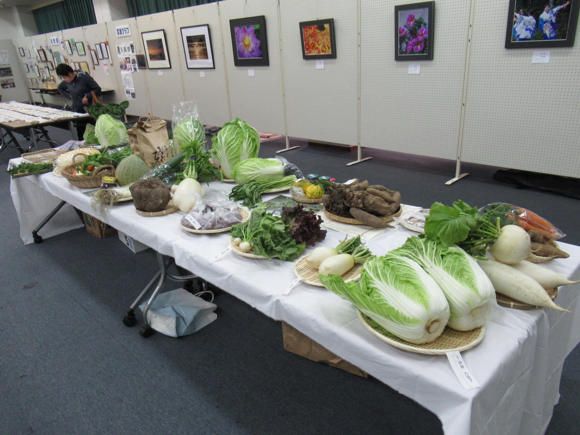 陶芸クラブの作品展示