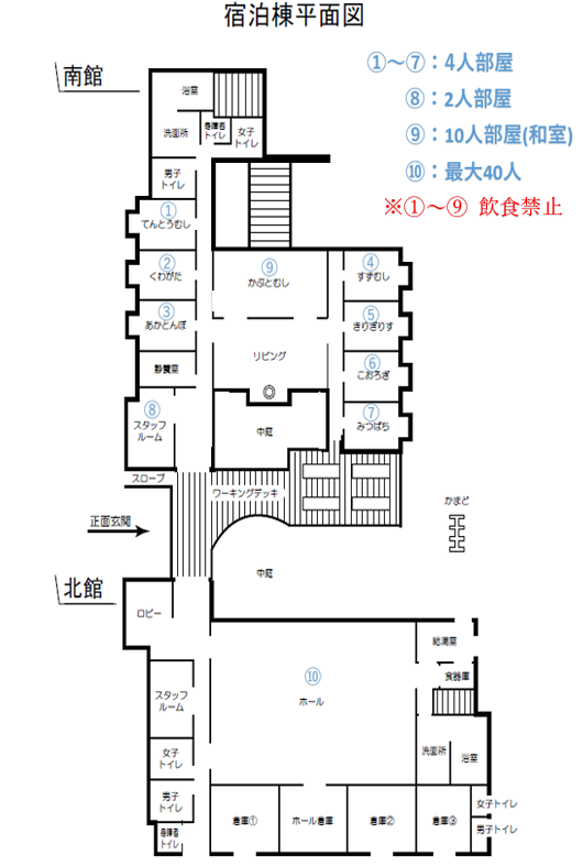 学遊館　宿泊棟平面図