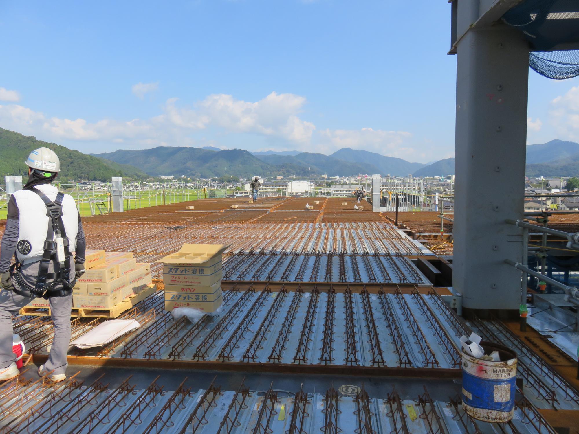 屋上階 施工状況