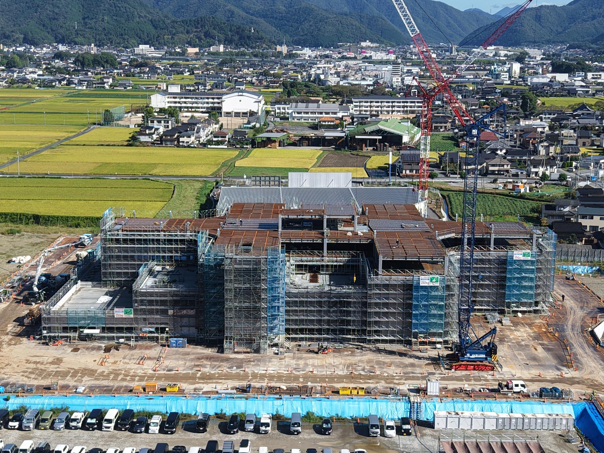 敷地上空からの様子