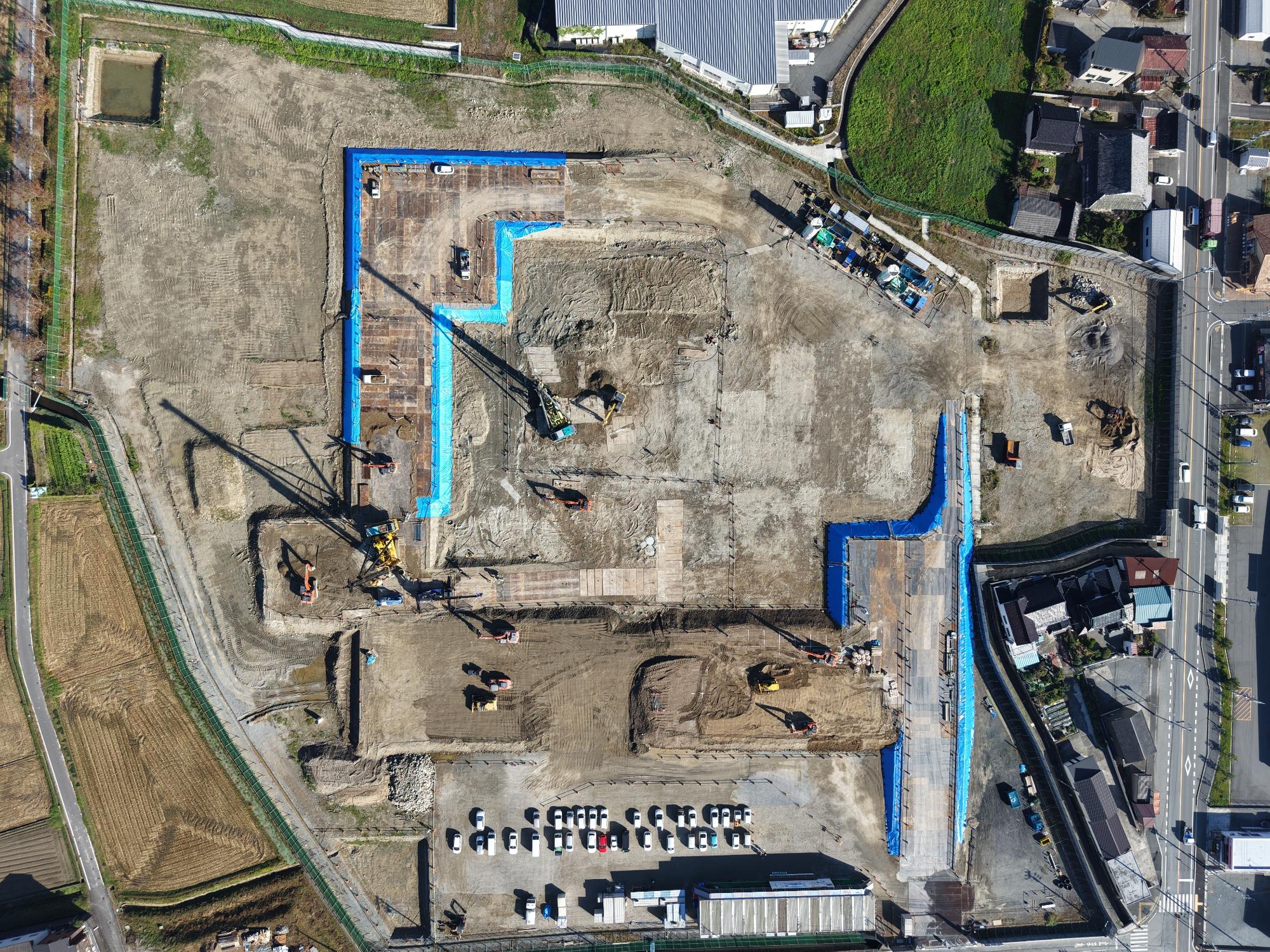 敷地上空からの様子