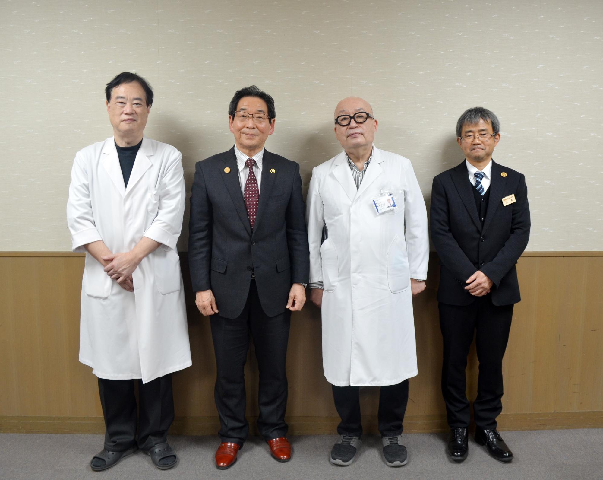 神鋼記念病院を訪問した福元市長
