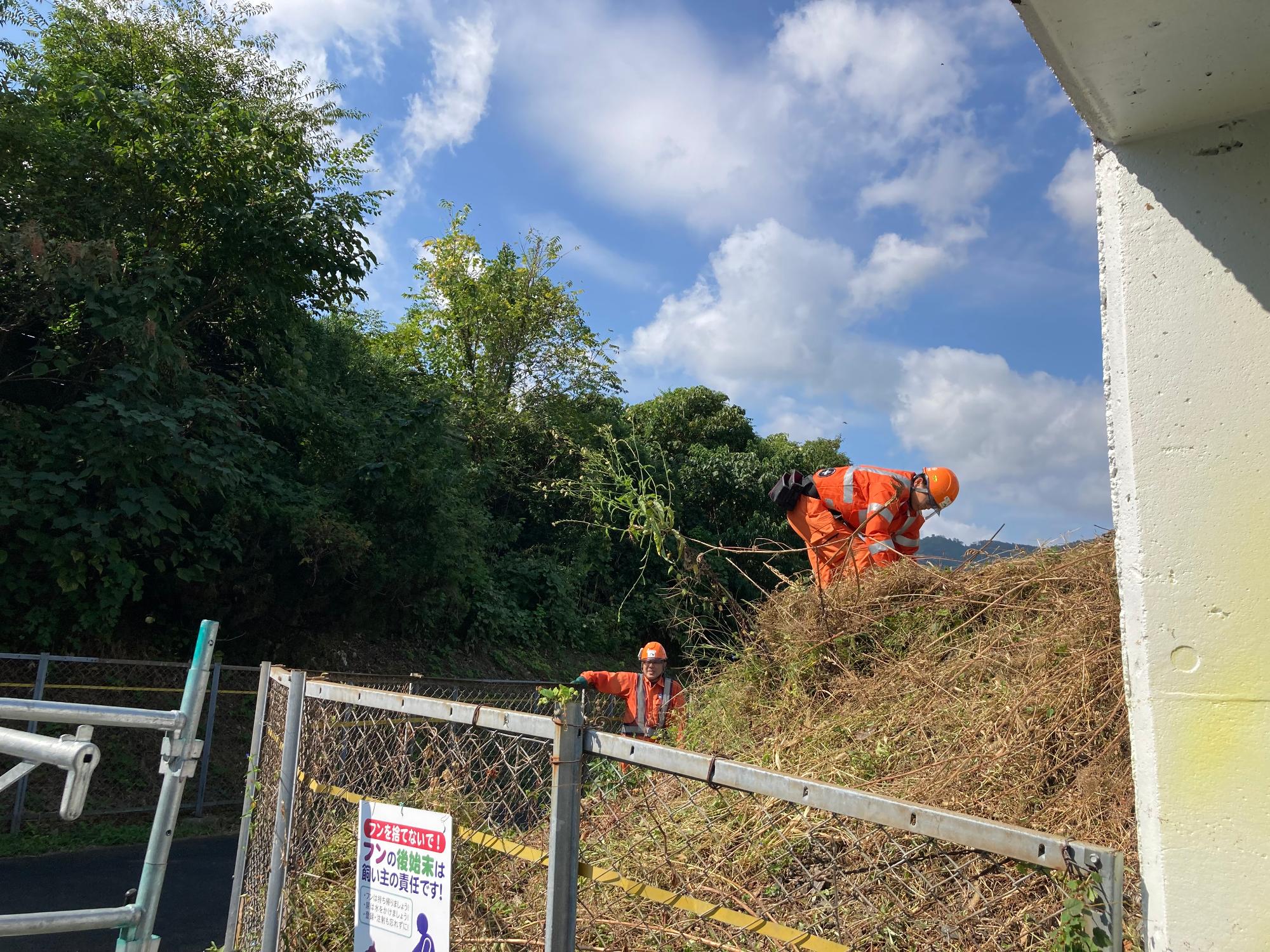 2023年9月27日の山崎インター歩行者通路写真